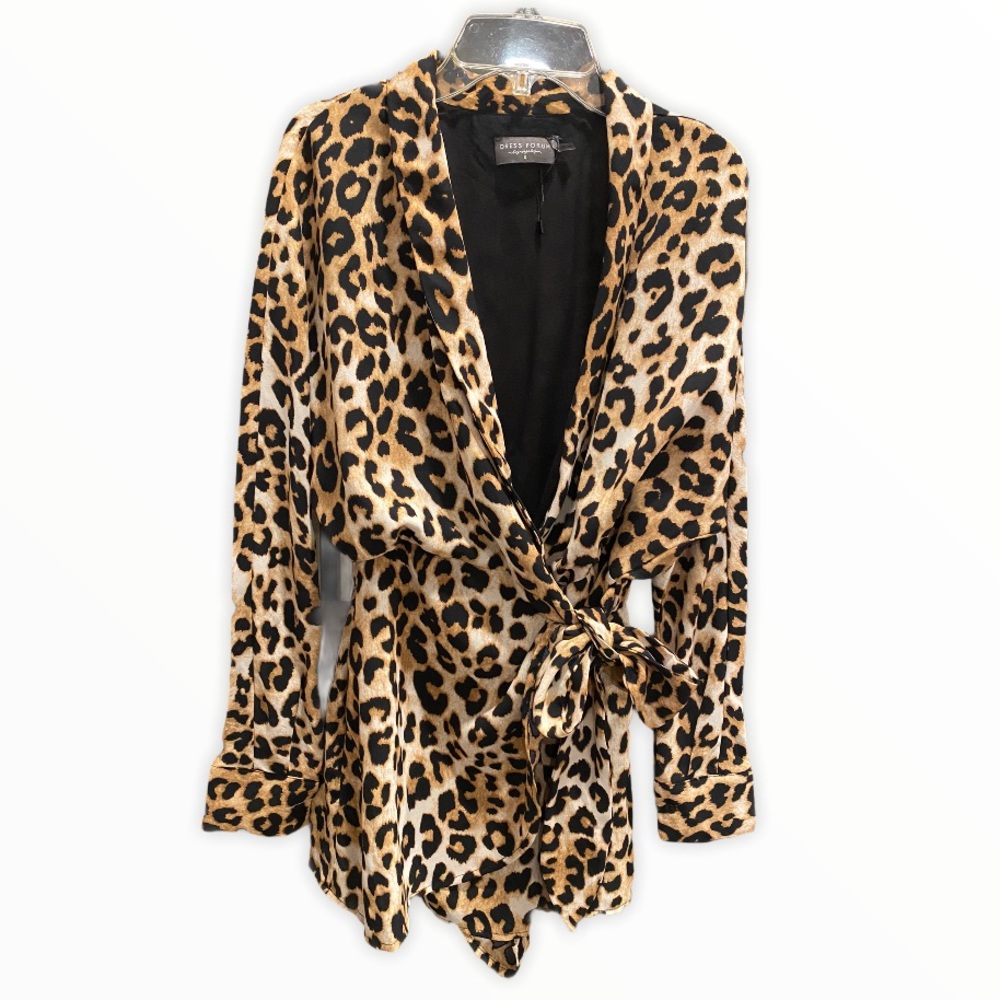 Dress Forum Leopard Print Wrap Romper